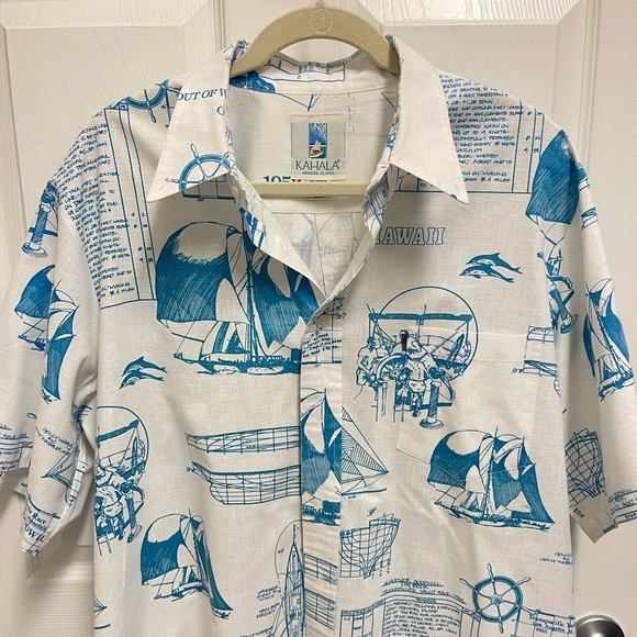 Kahala Hawaiian Islands Hawaiian Button Down Shirt - Picture 3 of 13
